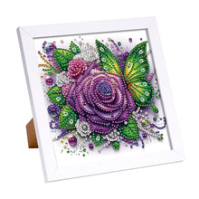 Load image into Gallery viewer, Diamond Painting - Partial Special Shaped - Rose Butterfly (18*18CM)
