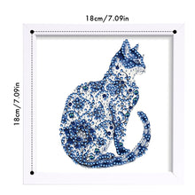 Load image into Gallery viewer, Diamond Painting - Partial Special Shaped - Blue Cat (18*18CM)
