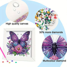 Load image into Gallery viewer, Diamond Painting - Partial Special Shaped - Purple Butterfly (18*18CM)
