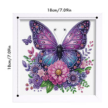 Load image into Gallery viewer, Diamond Painting - Partial Special Shaped - Purple Butterfly (18*18CM)
