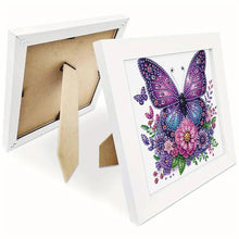 Load image into Gallery viewer, Diamond Painting - Partial Special Shaped - Purple Butterfly (18*18CM)
