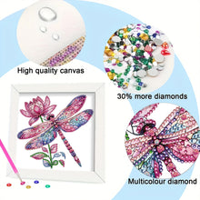 Load image into Gallery viewer, Diamond Painting - Partial Special Shaped - Pink Dragonfly (18*18CM)
