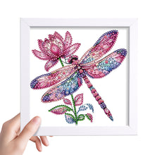 Load image into Gallery viewer, Diamond Painting - Partial Special Shaped - Pink Dragonfly (18*18CM)
