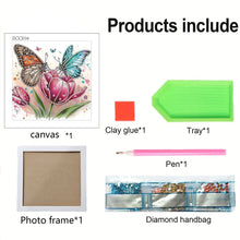 Load image into Gallery viewer, Diamond Painting - Partial Special Shaped - Butterfly Tulip (18*18CM)
