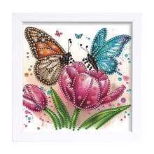 Load image into Gallery viewer, Diamond Painting - Partial Special Shaped - Butterfly Tulip (18*18CM)
