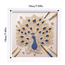 Load image into Gallery viewer, Diamond Painting - Partial Special Shaped - Peacock (18*18CM)

