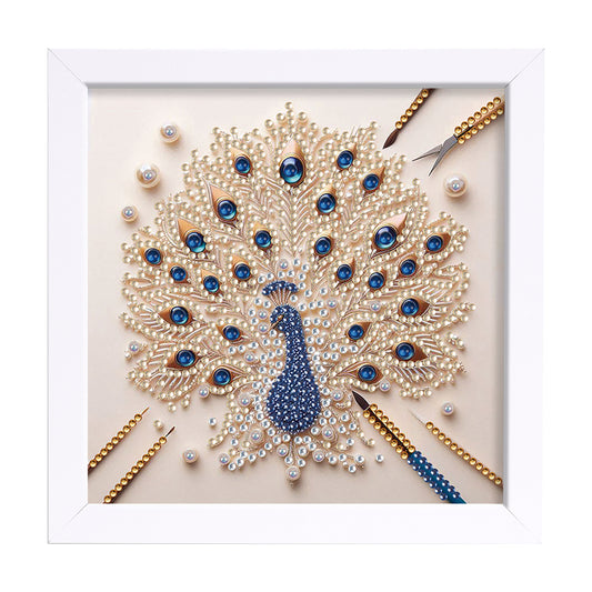 Diamond Painting - Partial Special Shaped - Peacock (18*18CM)