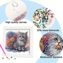 Load image into Gallery viewer, Diamond Painting - Partial Special Shaped - Cat (18*18CM)
