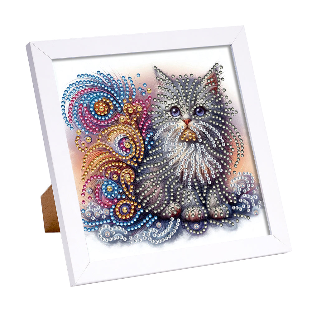 Diamond Painting - Partial Special Shaped - Cat (18*18CM)