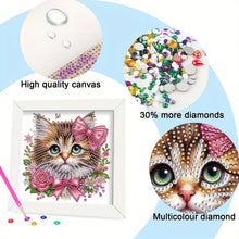 Load image into Gallery viewer, Diamond Painting - Partial Special Shaped - Cat (18*18CM)
