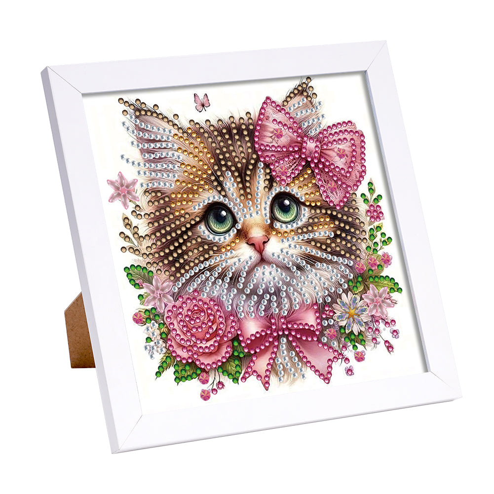 Diamond Painting - Partial Special Shaped - Cat (18*18CM)