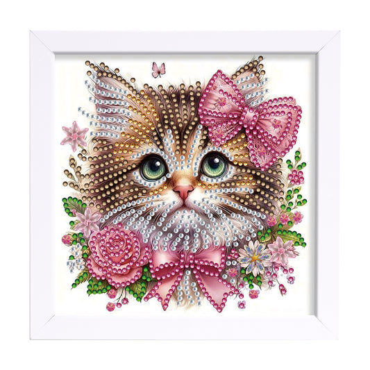 Diamond Painting - Partial Special Shaped - Cat (18*18CM)