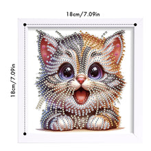 Load image into Gallery viewer, Diamond Painting - Partial Special Shaped - Happy Cat (18*18CM)
