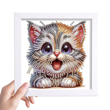 Load image into Gallery viewer, Diamond Painting - Partial Special Shaped - Happy Cat (18*18CM)
