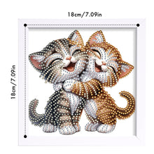 Load image into Gallery viewer, Diamond Painting - Partial Special Shaped - Two Kittens (18*18CM)
