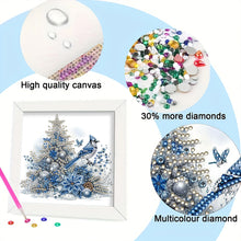 Load image into Gallery viewer, Diamond Painting - Partial Special Shaped - Christmas Blue Bird (18*18CM)
