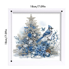 Load image into Gallery viewer, Diamond Painting - Partial Special Shaped - Christmas Blue Bird (18*18CM)

