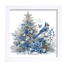 Load image into Gallery viewer, Diamond Painting - Partial Special Shaped - Christmas Blue Bird (18*18CM)
