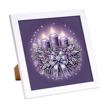 Load image into Gallery viewer, Diamond Painting - Partial Special Shaped - Christmas Candle Bow (18*18CM)
