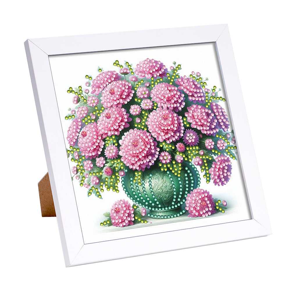 Diamond Painting - Partial Special Shaped - Pink Flower (18*18CM)