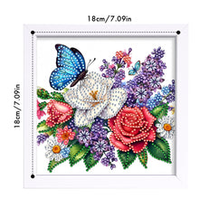 Load image into Gallery viewer, Diamond Painting - Partial Special Shaped - Butterfly Flower (18*18CM)
