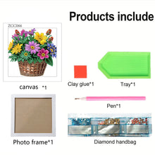 Load image into Gallery viewer, Diamond Painting - Partial Special Shaped - Flower Basket (18*18CM)
