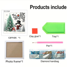 Load image into Gallery viewer, Diamond Painting - Partial Special Shaped - Christmas Snowman (18*18CM)

