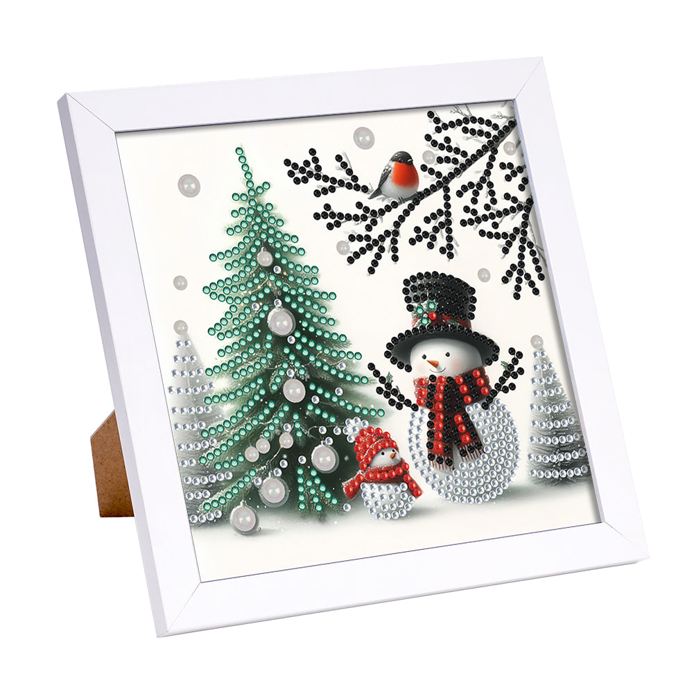 Diamond Painting - Partial Special Shaped - Christmas Snowman (18*18CM)