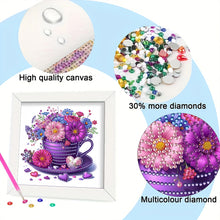 Load image into Gallery viewer, Diamond Painting - Partial Special Shaped - Cup Flower (18*18CM)
