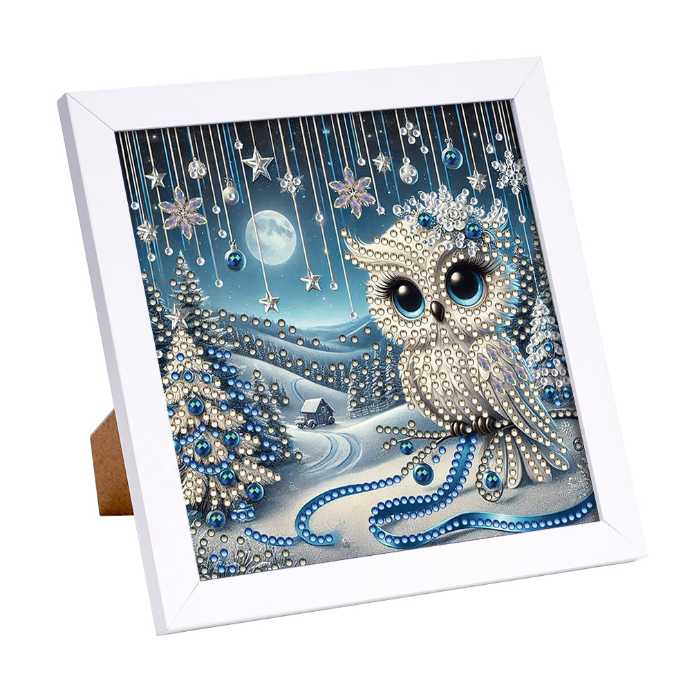 Diamond Painting - Partial Special Shaped - Owl (18*18CM)