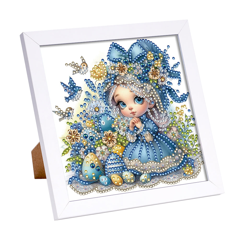 Diamond Painting - Partial Special Shaped - Girl (18*18CM)