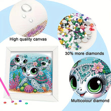 Load image into Gallery viewer, Diamond Painting - Partial Special Shaped - Three Turtles (18*18CM)
