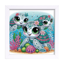 Load image into Gallery viewer, Diamond Painting - Partial Special Shaped - Three Turtles (18*18CM)
