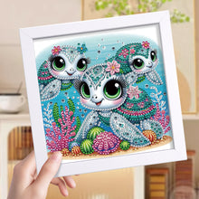 Load image into Gallery viewer, Diamond Painting - Partial Special Shaped - Three Turtles (18*18CM)
