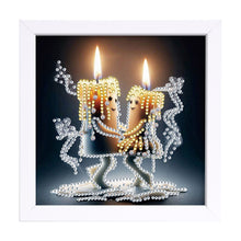 Load image into Gallery viewer, Diamond Painting - Partial Special Shaped - Anthropomorphic Candle (18*18CM)
