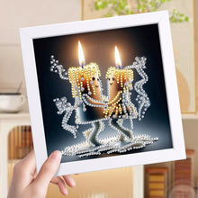 Load image into Gallery viewer, Diamond Painting - Partial Special Shaped - Anthropomorphic Candle (18*18CM)
