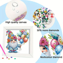 Load image into Gallery viewer, Diamond Painting - Partial Special Shaped - Balloon Gnome (18*18CM)
