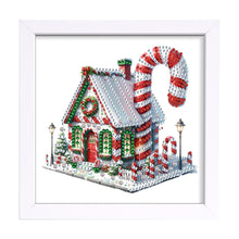 Load image into Gallery viewer, Diamond Painting - Partial Special Shaped - Christmas Candy House (18*18CM)
