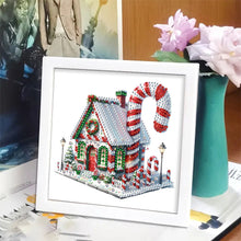 Load image into Gallery viewer, Diamond Painting - Partial Special Shaped - Christmas Candy House (18*18CM)
