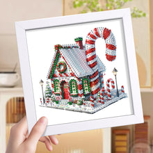Load image into Gallery viewer, Diamond Painting - Partial Special Shaped - Christmas Candy House (18*18CM)
