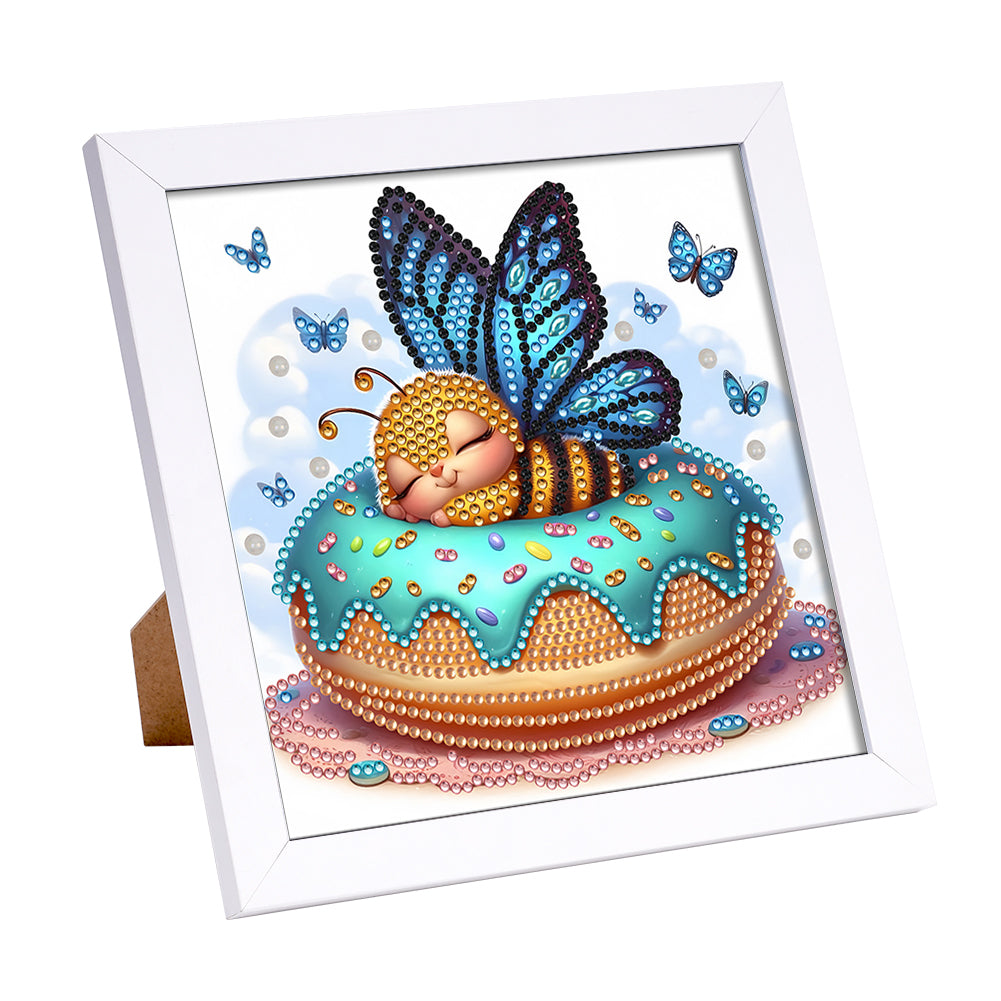 Diamond Painting - Partial Special Shaped - Butterfly Bee (18*18CM)