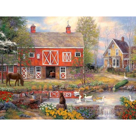 Diamond Painting - Full Square - Rural House (40*30CM)