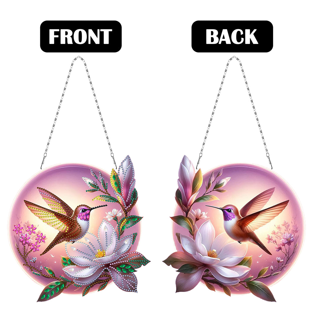 Acrylic Diamond Painting Hanging Pendant Diamond Art Window Pendants (A)