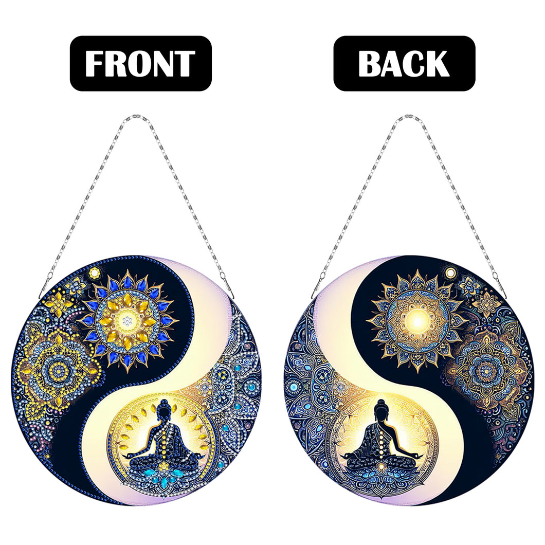 Acrylic Diamond Painting Hanging Pendant Diamond Art Window Pendants (B)