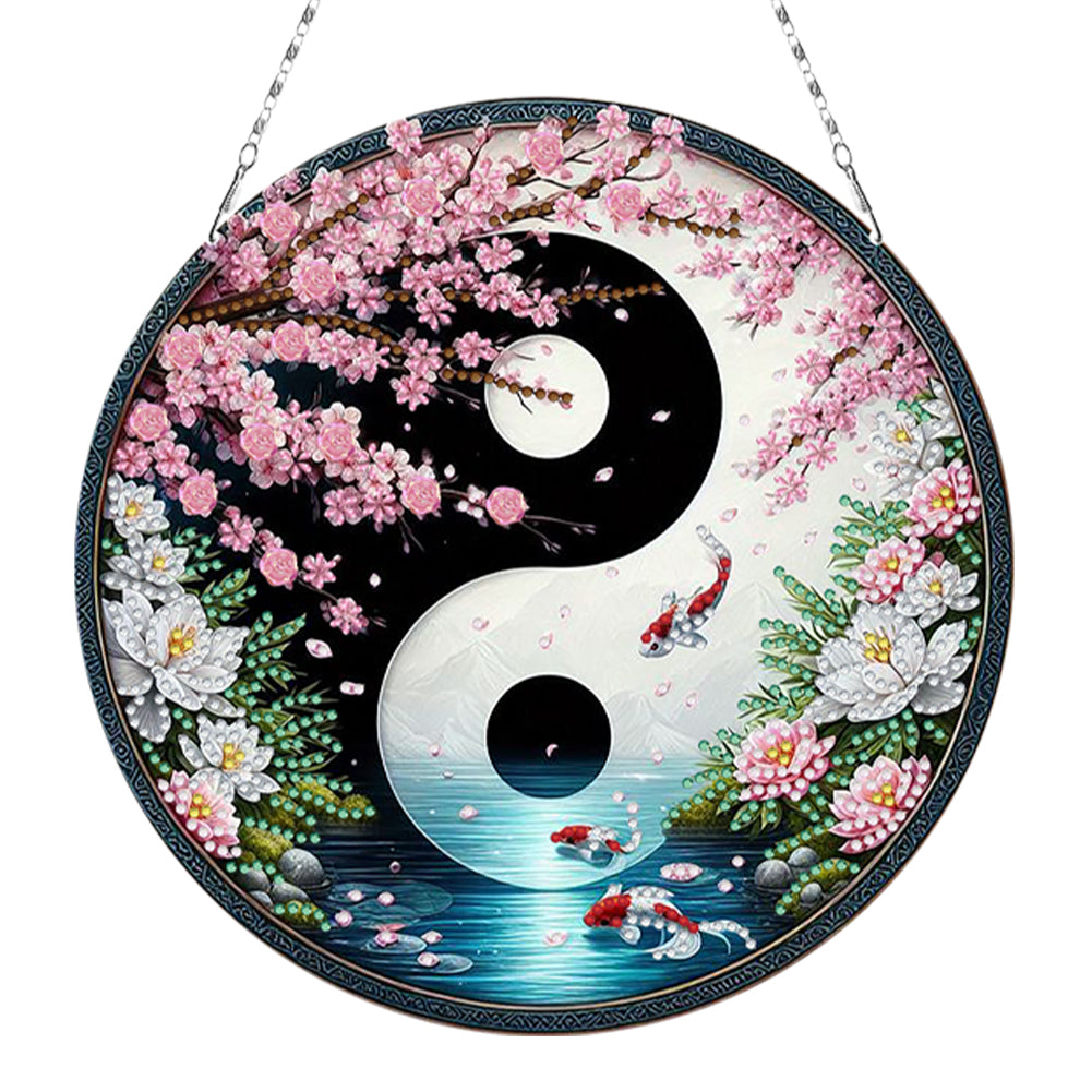 Acrylic Diamond Painting Hanging Pendant Diamond Art Window Pendants (E)