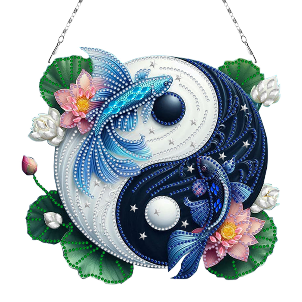 Acrylic Diamond Painting Hanging Pendant Diamond Art Window Pendants (I)