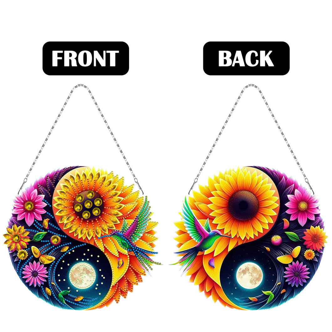Acrylic Diamond Painting Hanging Pendant Diamond Art Window Pendants (J)