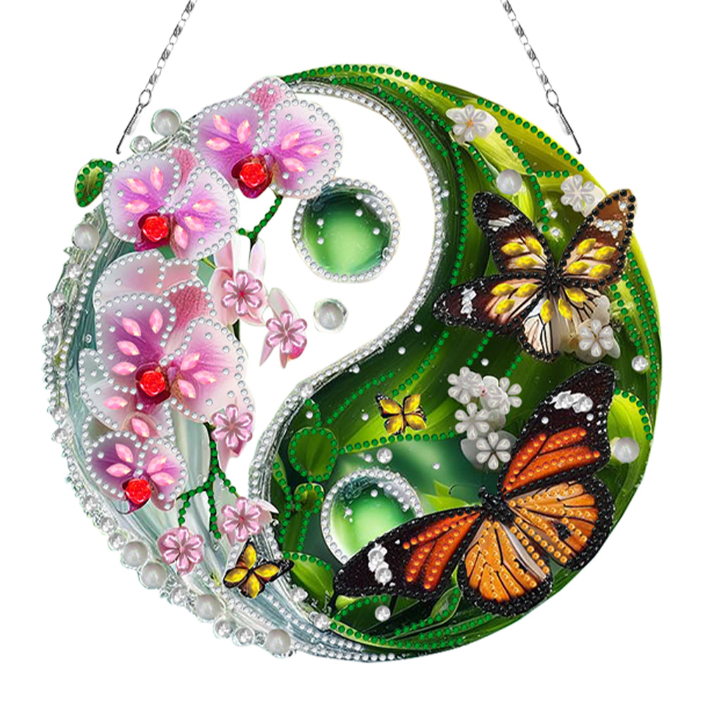 Acrylic Diamond Painting Hanging Pendant Diamond Art Window Pendants (K)