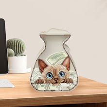 Load image into Gallery viewer, Acrylic Wooden Cat DIY Money Storage Box Diamond Art Decors for Adults Beginners
