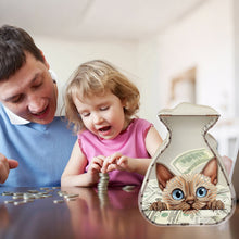 Load image into Gallery viewer, Acrylic Wooden Cat DIY Money Storage Box Diamond Art Decors for Adults Beginners
